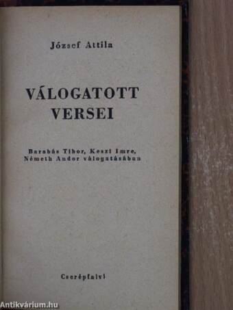 József Attila válogatott versei