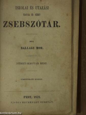 Iskolai és utazási német és magyar/magyar és német zsebszótár (gótbetűs)