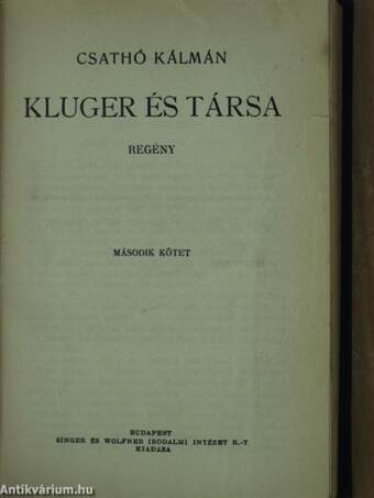 Kluger és társa I-II.