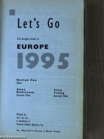 Let's Go: The Budget Guide to Europe 1995