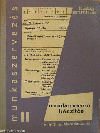 Az építő- és építőanyagipari normakészítés kézikönyve