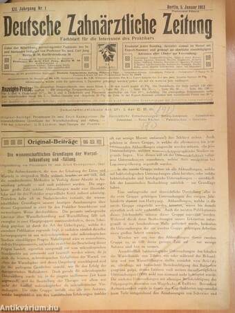 Deutsche Zahnärztliche Zeitung 1913. január-december