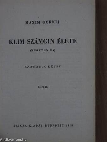 Klim Számgin élete III.