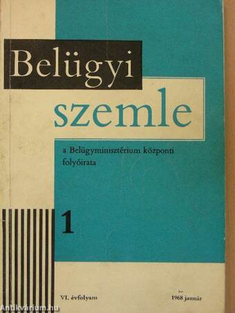 Belügyi Szemle 1968. január