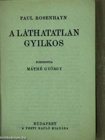 A láthatatlan gyilkos