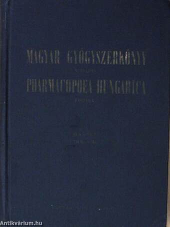 Magyar gyógyszerkönyv III. (töredék)