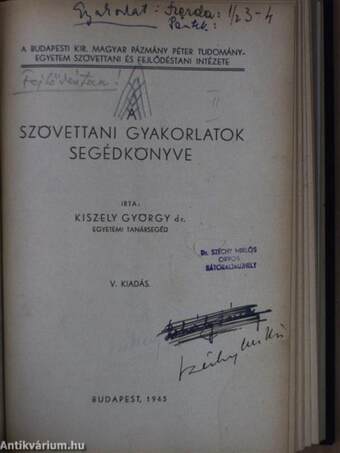 A szövettan alapvonalai/A szövettani gyakorlatok segédkönyve/Az ember fejlődésének alapvonalai/Gyakorlati fejlődéstanny