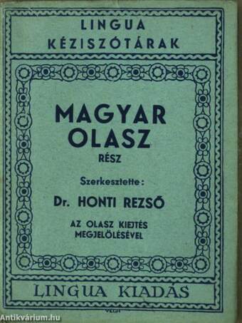 Magyar-olasz és olasz-magyar kéziszótár I.