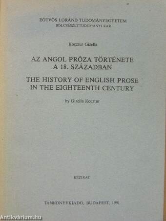 Az angol próza története a 18. században