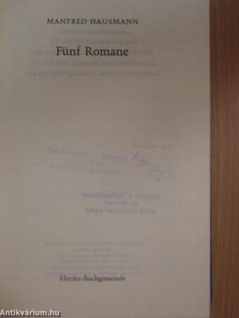 Fünf Romane