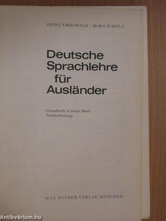 Deutsche Sprachlehre für Ausländer - Grundstufe