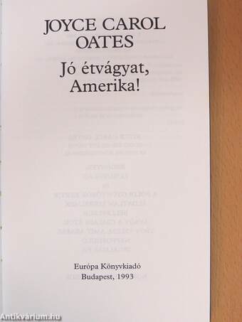 Jó étvágyat, Amerika!