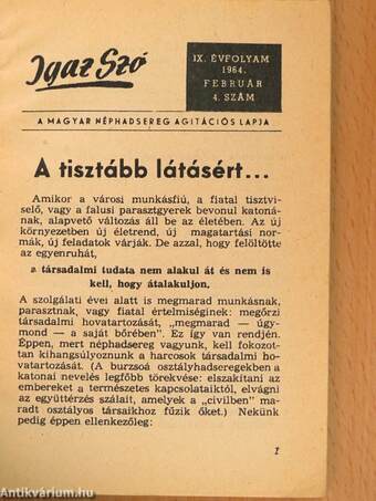 Igaz Szó 1964. február