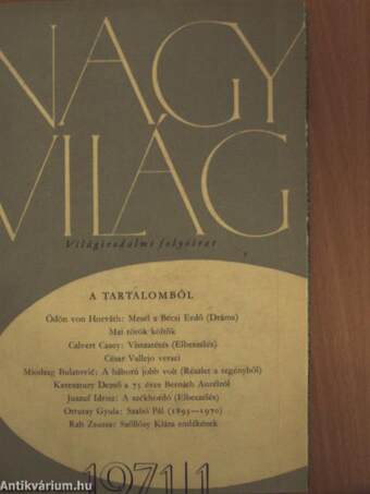 Nagyvilág 1971. január-december I-III.