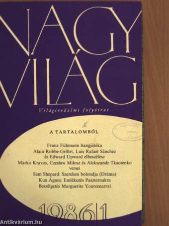 Nagyvilág 1986. január-december I-III.