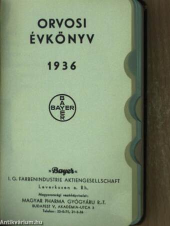 Orvosi évkönyv 1936