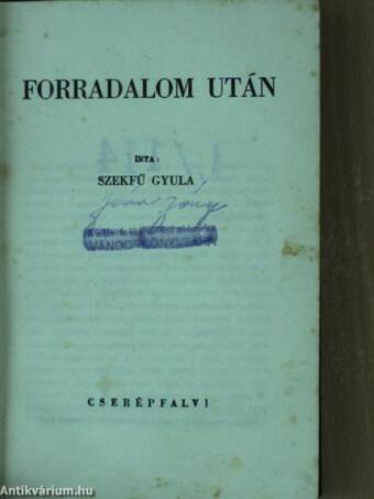 Forradalom után