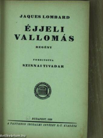 Éjjeli vallomás