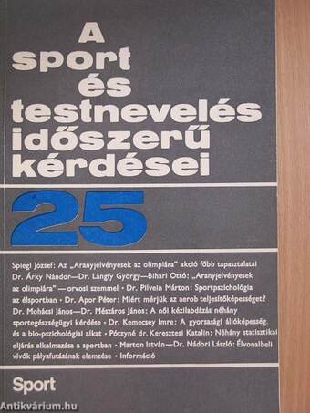 A sport és testnevelés időszerű kérdései 25.