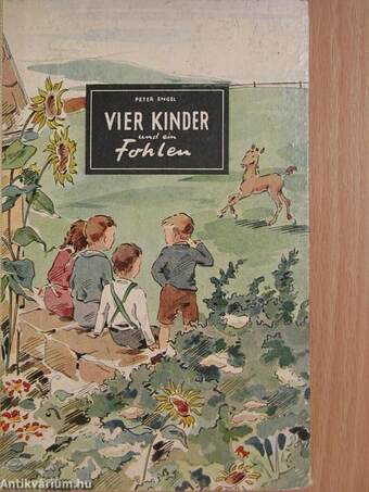 Vier Kinder und ein Fohlen