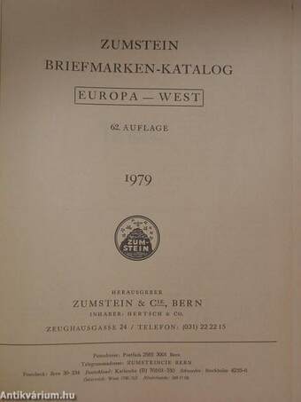 Zumstein Briefmarken-Katalog - West Europa/Ost Europa 1979