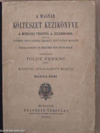 A magyar költészet kézikönyve IV. (töredék)