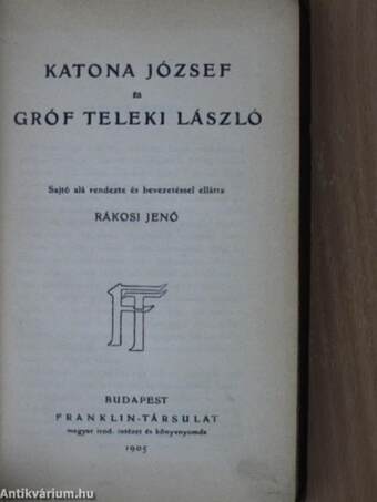 Katona József és Gróf Teleki László