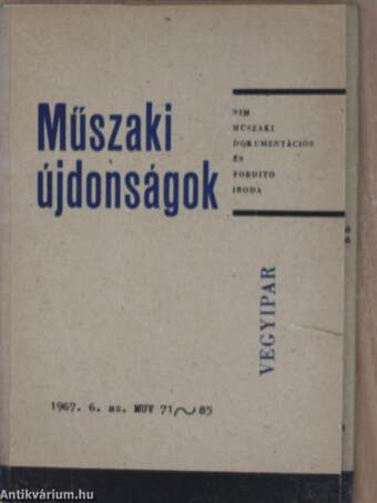 Műszaki Újdonságok 1967/6. MUV 71-85