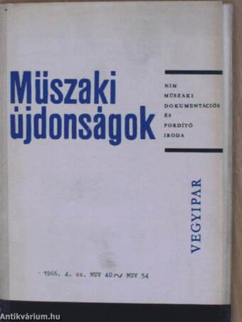 Műszaki Újdonságok 1966/4. MUV 40-54