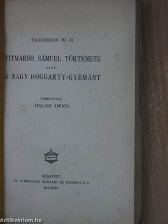 Titmarsh Sámuel története vagy: A nagy Hoggarty-gyémánt