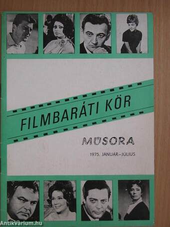 Filmbaráti Kör műsora 1975. január-július