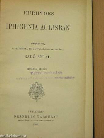 Iphigenia Aulisban