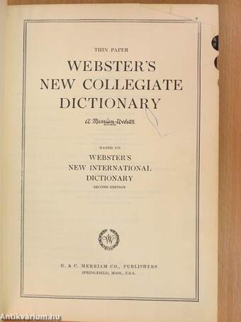 Webster's New Collegiate Dictionary