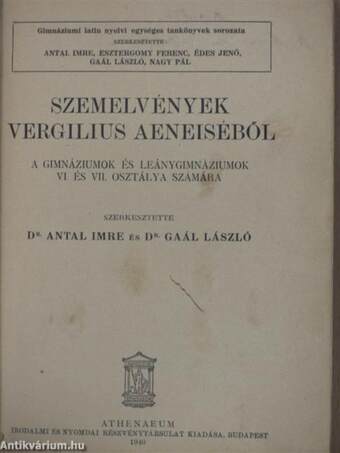 Szemelvények Vergilius Aeneiséből