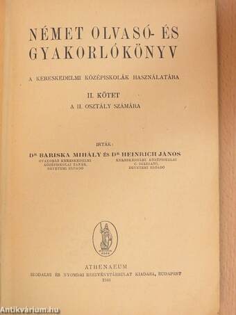 Német olvasó- és gyakorlókönyv II.