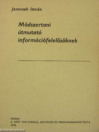 Módszertani útmutató információfelelősöknek