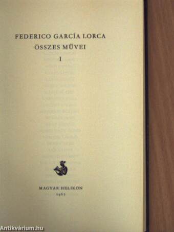 Federico García Lorca összes művei I-II.