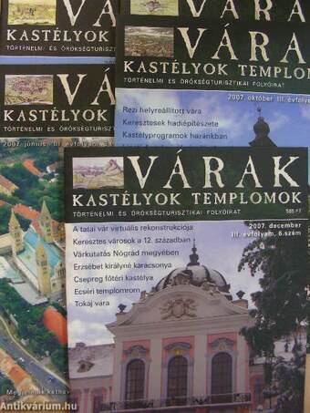 Várak, kastélyok, templomok 2007. (nem teljes évfolyam)