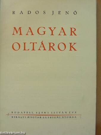 Magyar oltárok