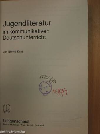 Jugendliteratur im kommunikativen Deutschunterricht