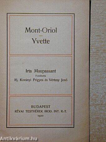 Mont-Oriol/Yvette