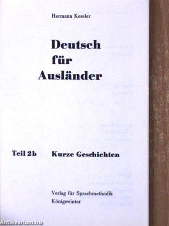 Deutsch für Ausländer 2b