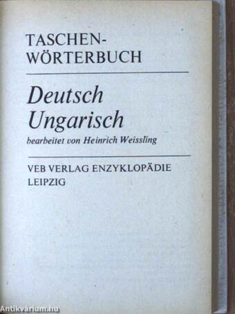 Taschenwörterbuch Deutsch-Ungarisch