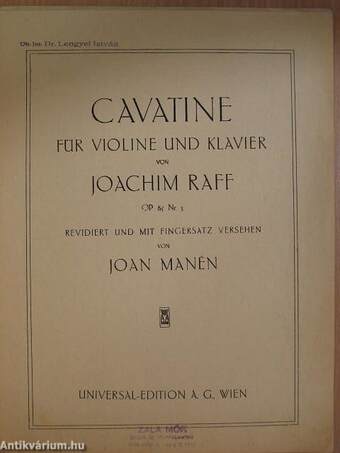 Cavatine für Violine und Klavier