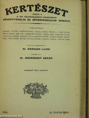 Növényvédelem 1928. január-december/Kertészet 1928. január-december