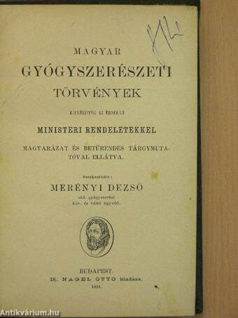 Magyar gyógyszerészeti törvények