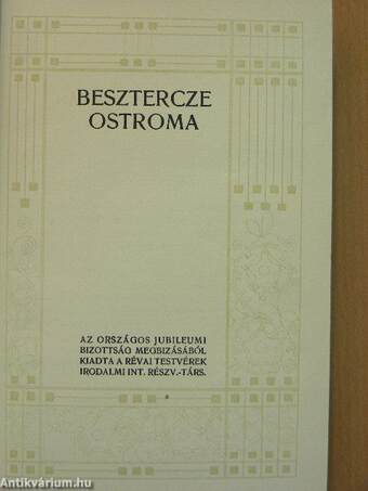 Besztercze ostroma/Uj Zrinyiász