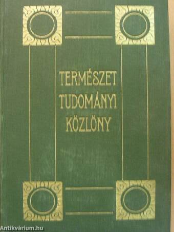 Természettudományi Közlöny 1937. január-december/Pótfüzetek a Természettudományi Közlönyhöz 1937. január-december