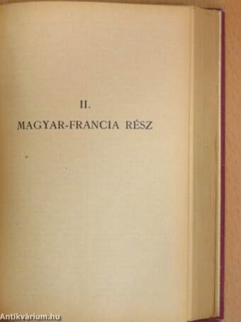 Francia-magyar és magyar-francia iskolai és kézi szótár