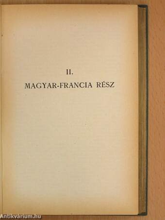 Francia-magyar és magyar-francia iskolai és kézi szótár